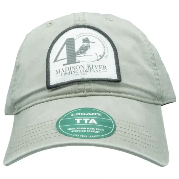 40th Logo Hat Storm Grey w/Printed Front Patch - Your Premium Fishing Gear Store Rods Lines Baits Accessories^ Cheap