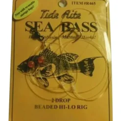 Tide Rite Sea Bass 2-Drop Beaded Hi-Lo Rig Baitholder Hooks - Your Premium Fishing Gear Store Rods Lines Baits Accessories^ Best Sale
