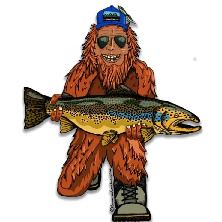 Trout Huntin' Squatch Sticker - Your Premium Fishing Gear Store Rods Lines Baits Accessories^ Shop