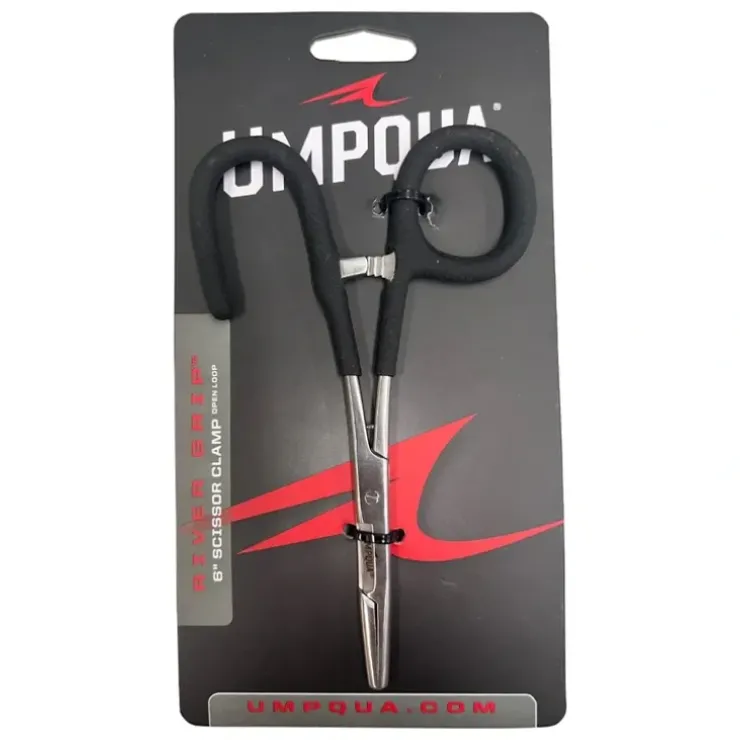 Umpqua River Grip Scissors/Forceps Open Loop Black 6" - Your Premium Fishing Gear Store Rods Lines Baits Accessories^ Cheap