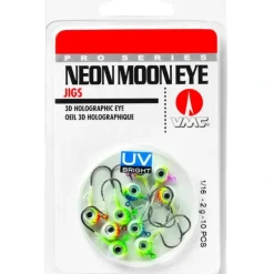 VMC UV Neon Moon Eye Jig, 1/32oz, 10pk - Your Premium Fishing Gear Store Rods Lines Baits Accessories^ Store