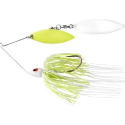 War Eagle Double Willow Painted Head Spinnerbait- 3/8oz- White Chartreuse - Your Premium Fishing Gear Store Rods Lines Baits Accessories^ Flash Sale