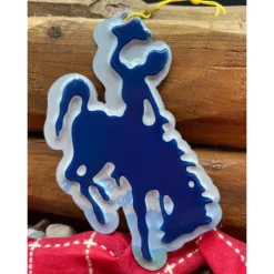 Wyoming Cowboy Blue License Plate Christmas Ornament - Your Premium Fishing Gear Store Rods Lines Baits Accessories^ Cheap