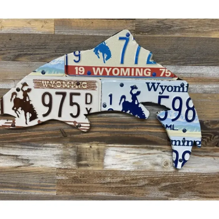 24" Wyoming Trout License Plate Art - Your Premium Fishing Gear Store Rods Lines Baits Accessories^ Cheap